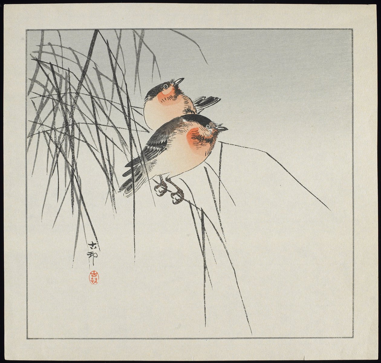 Sazlıkta İki Kuş, 1912 öncesi by Ohara Koson