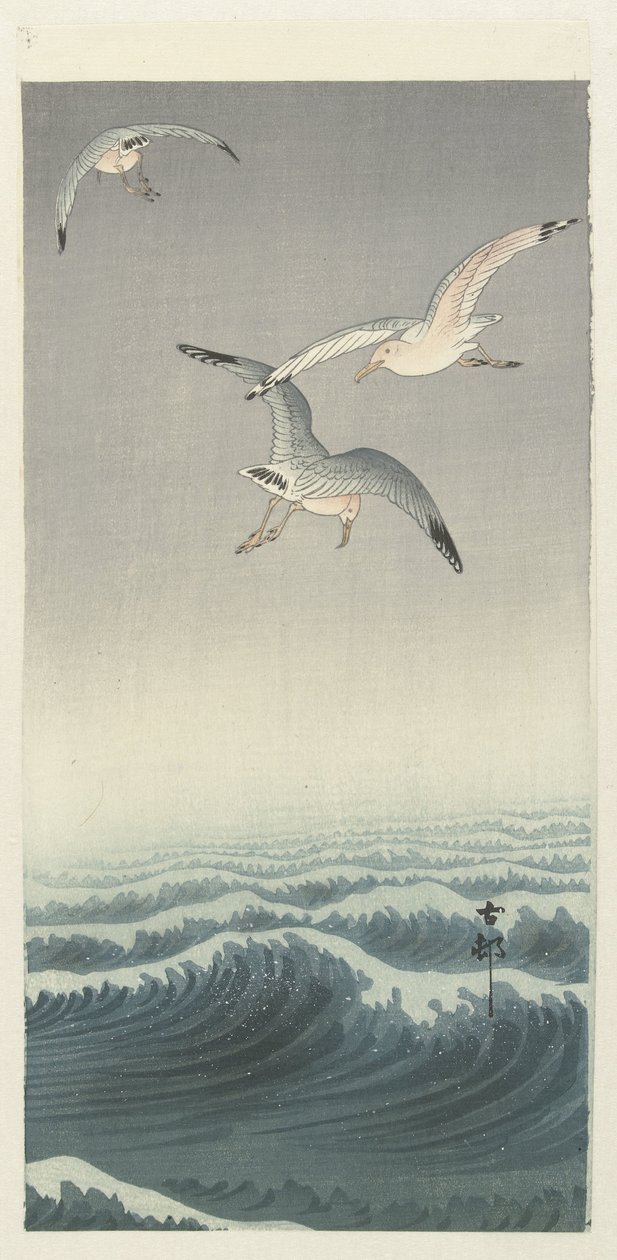 üç martı by Ohara Koson