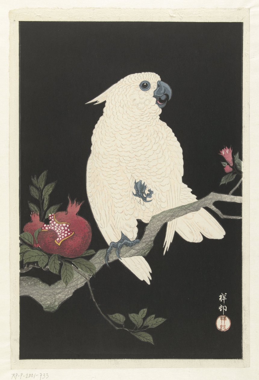Kakadu ve nar by Ohara Koson