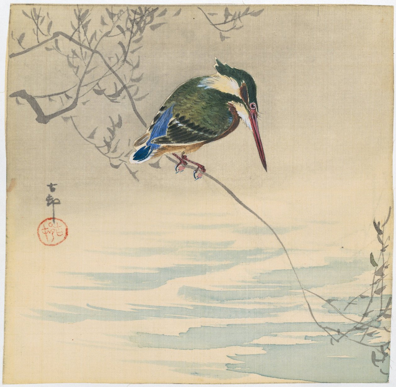 yalıçapkını by Ohara Koson