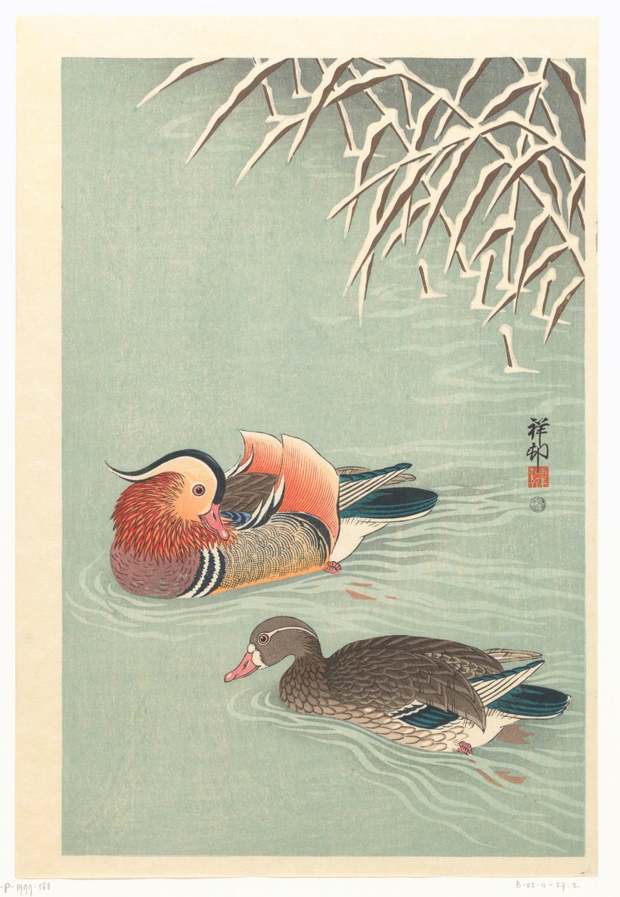 mandalina ördekleri by Ohara Koson