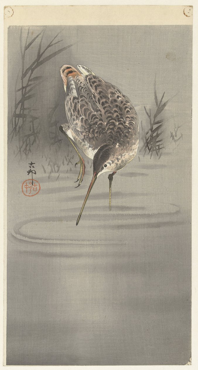 Suda kırpmak by Ohara Koson