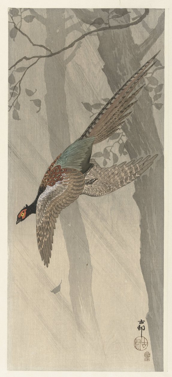 uçan sülün by Ohara Koson