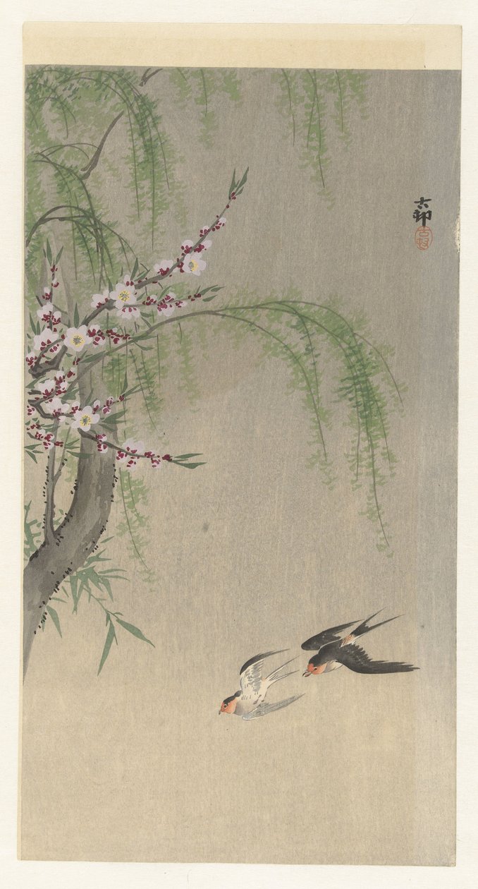 Uçan kırlangıçlar by Ohara Koson