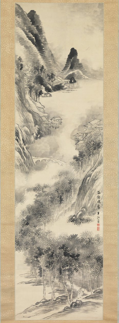 Deniz Kıyısında Puslu Şafak, 19. yüzyıl. by Okada Hanko