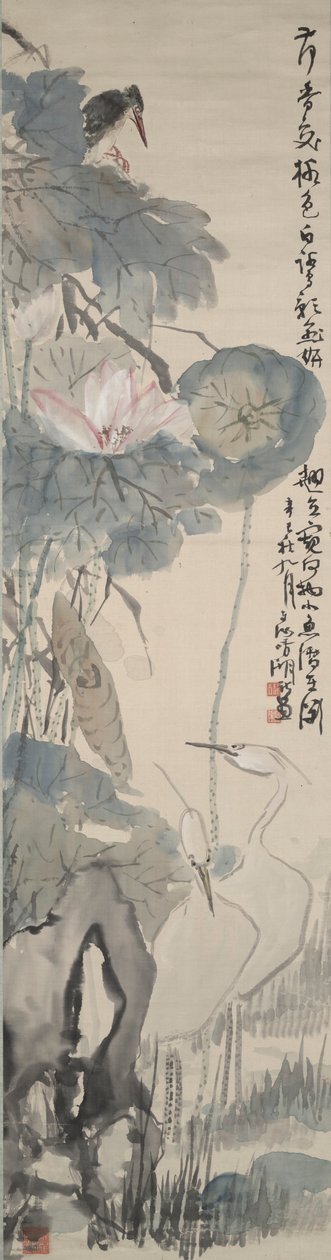 Lotus tarafından balıkçıl by Okuhara Seiko