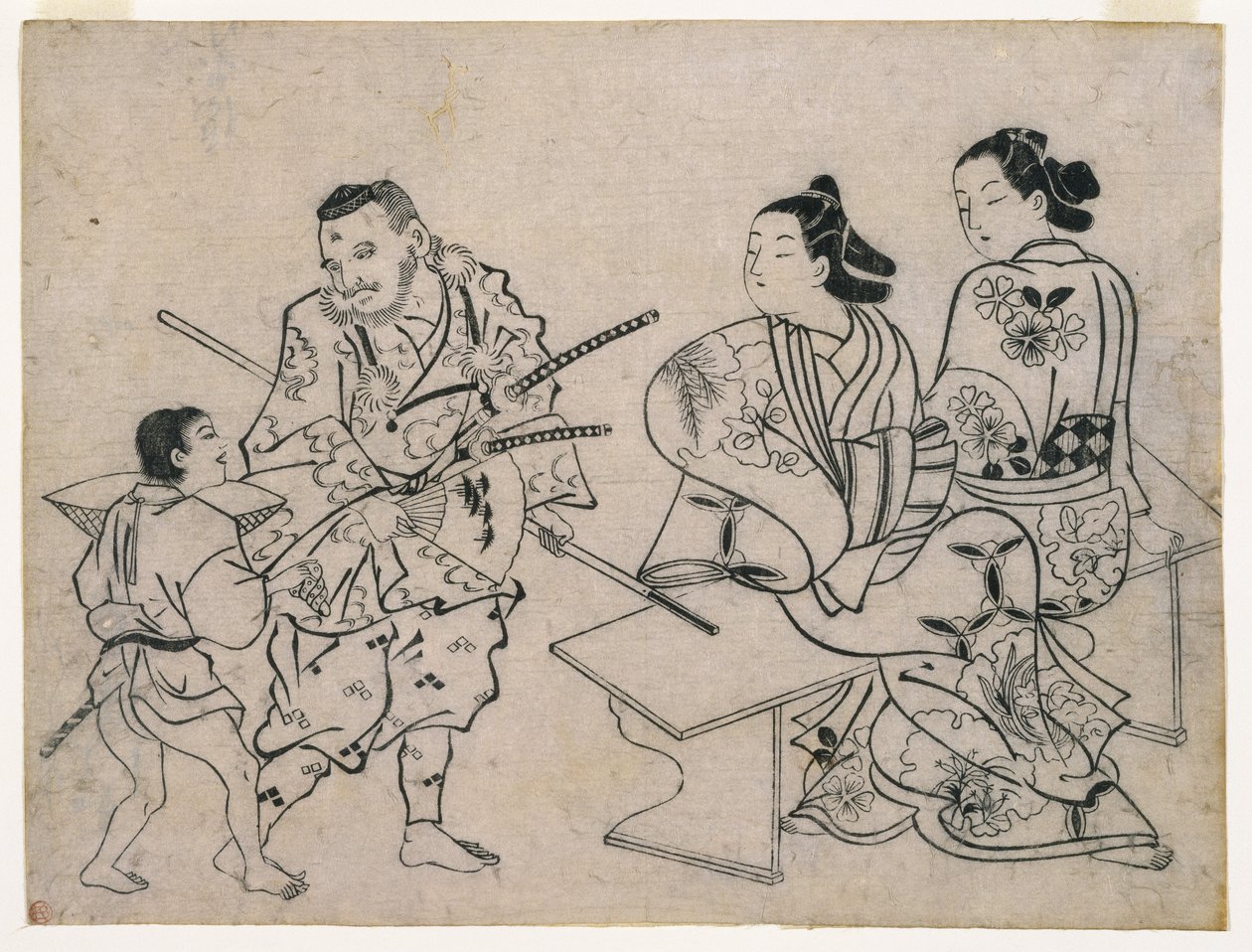 Sumizuir-e, c.1710 (renkli tahta baskı) by Okumura Masanobu