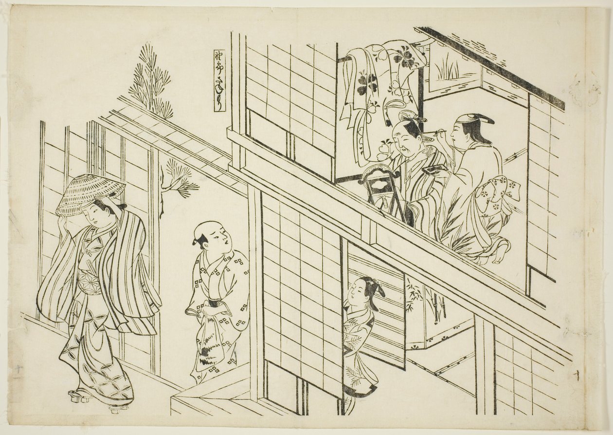 Genç Sanemori (Yaro Sanemori), hayır. Oyunların parodilerini gösteren 12 baskılık bir seriden 10 by Okumura Masanobu