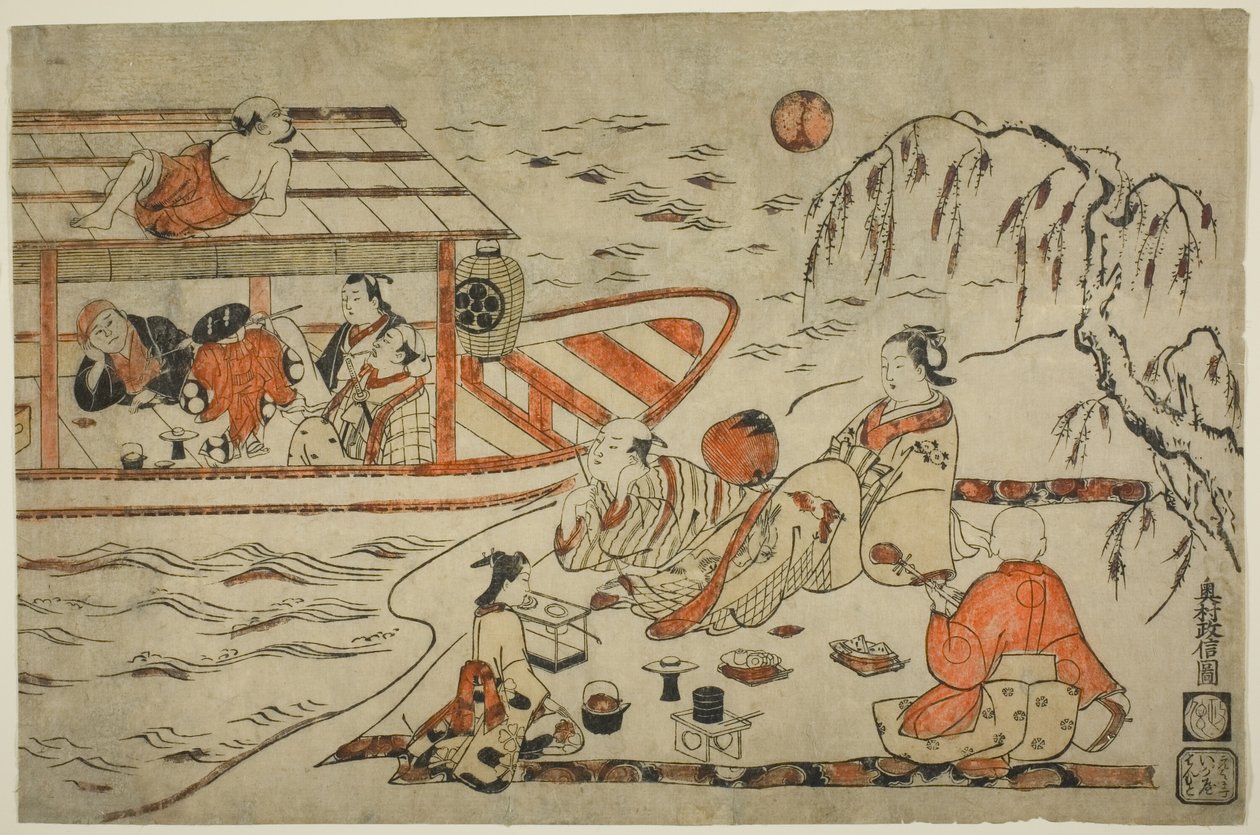 Bir Yaz Akşamında Serinlemek by Okumura Masanobu