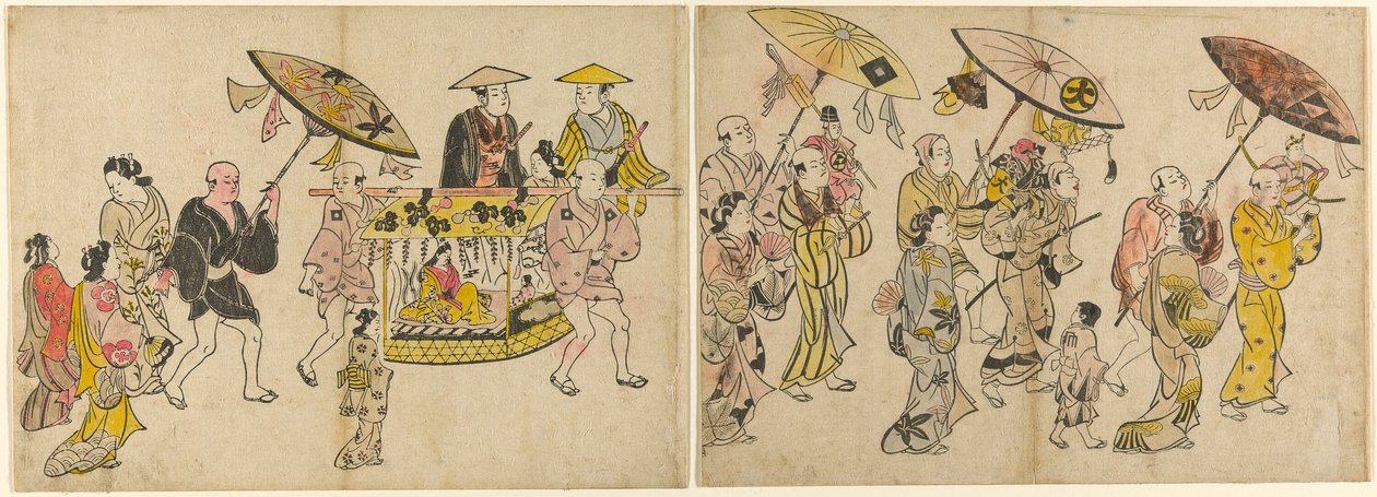 Kuklaların Geçit Töreni by Okumura Masanobu