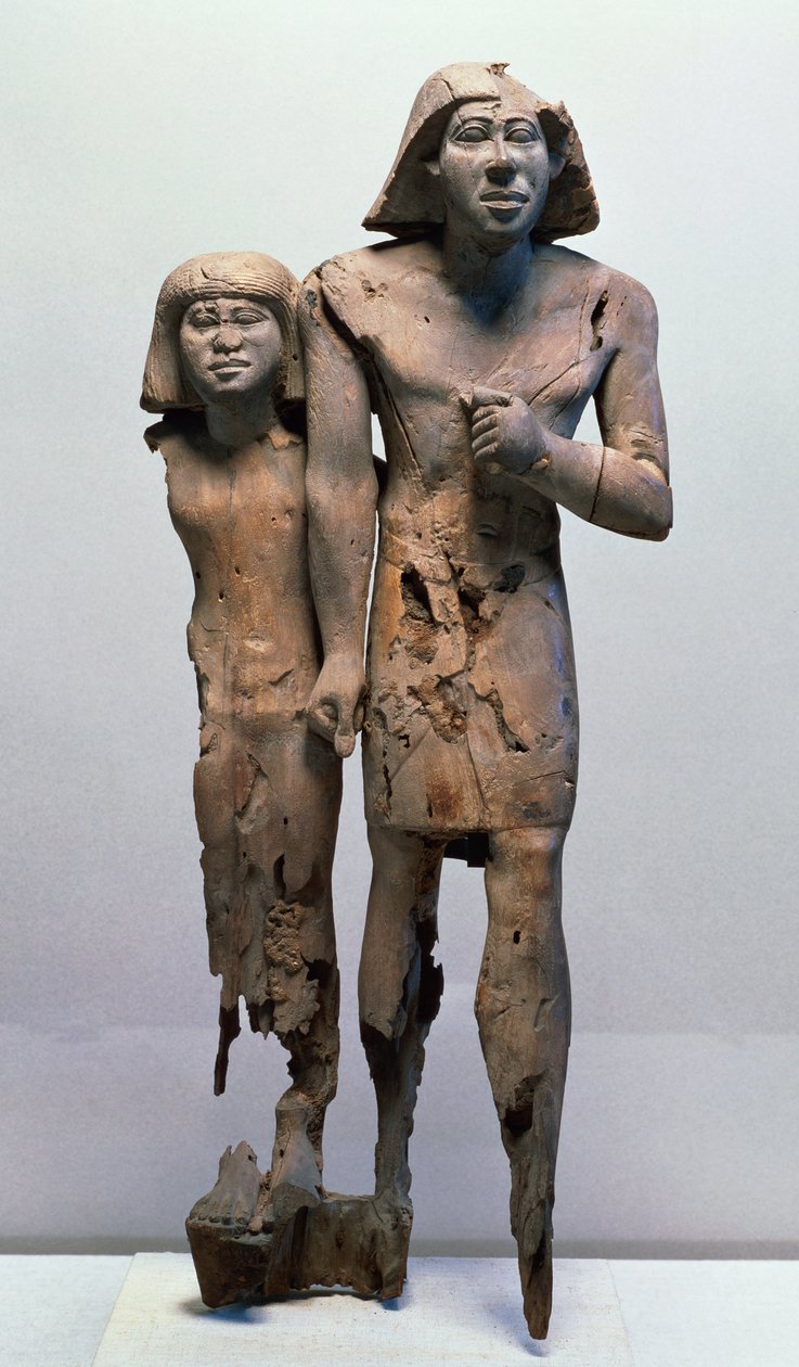 Memphis Çifti (akasya ağacı) olarak bilinen anonim çift (ayrıca bkz. 154095) by Old Kingdom Egyptian