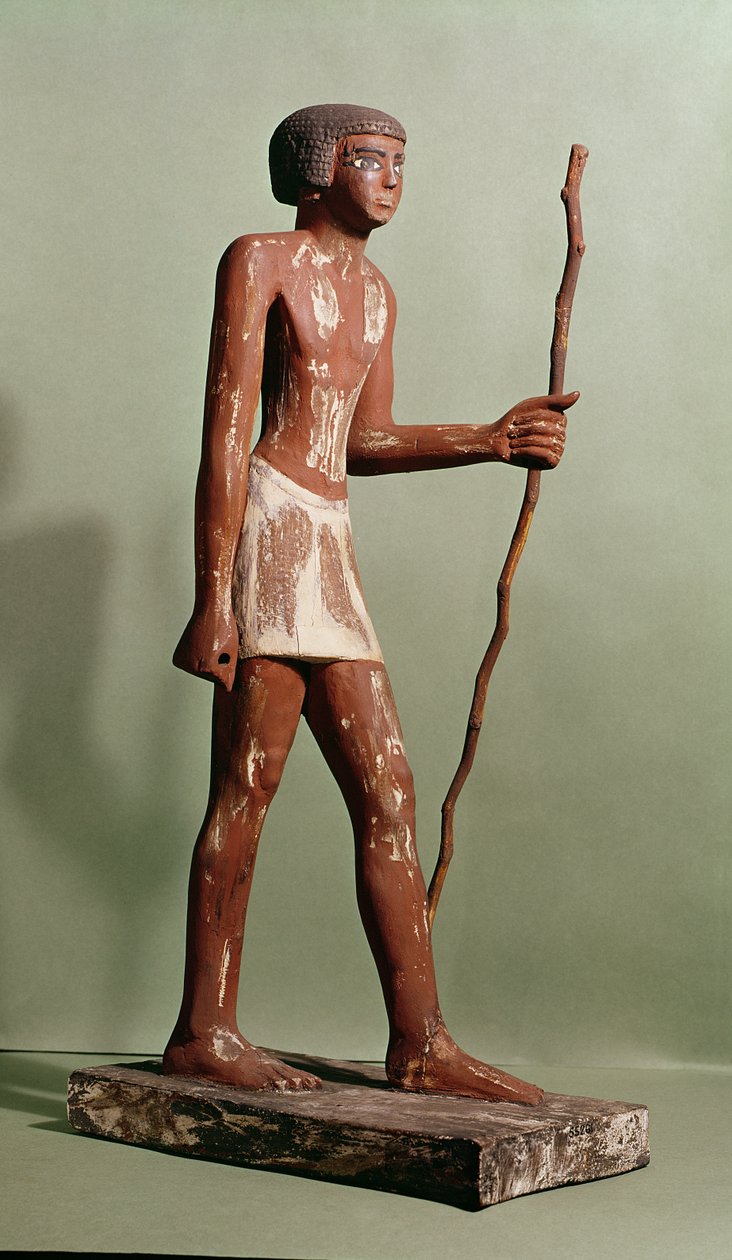 Bir yetkilinin modeli (boyalı ahşap) by Old Kingdom Egyptian