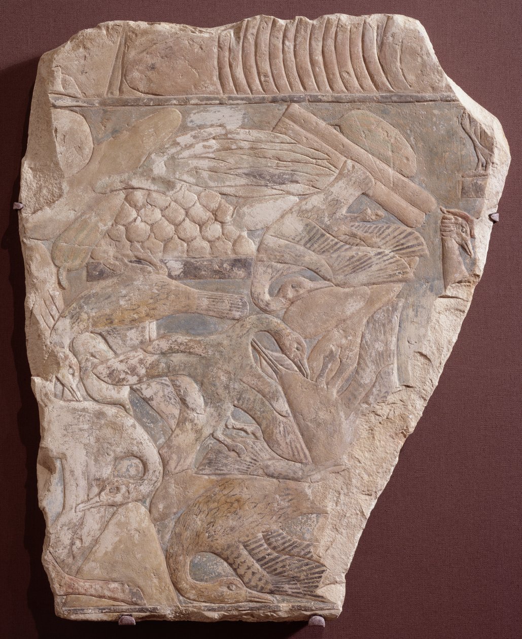 Merhum için Rölyef Gösterilen Teklifler, MÖ 2450/2290 (boyalı kireçtaşı) by Old Kingdom Egyptian