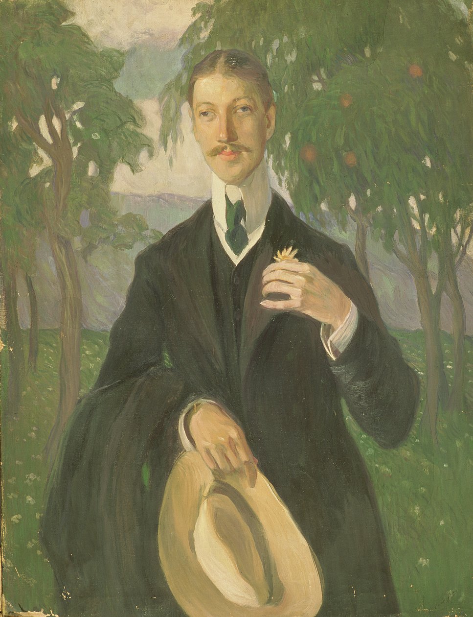 Nikolay Gumilyev'in Portresi (1886-1921) 1909 (tuval üzerine yağlı boya) by Olga Lyudvigovna Della Vos Kardovskaya