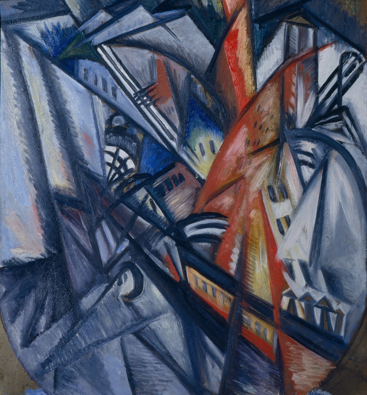 Şehirde Yangın, 1913 by Olga Rozanova