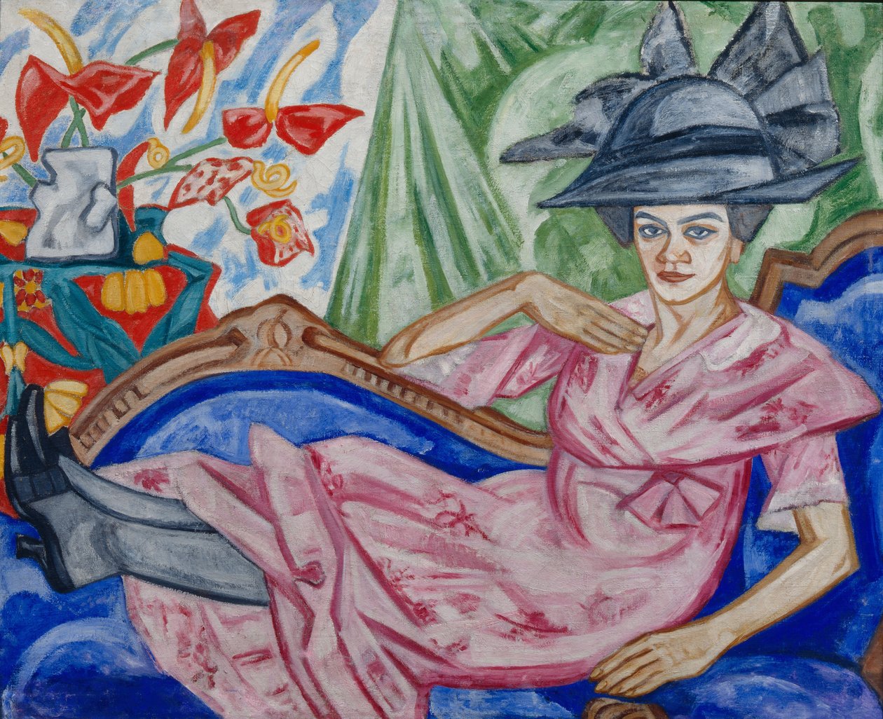 Sanatçı Kız Kardeşinin Portresi, 1912 by Olga Rozanova