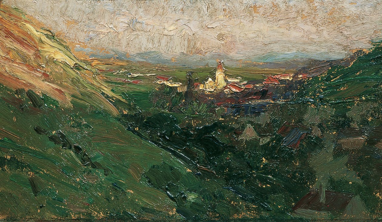 Kahlenberg köyünün görünümü by Olga Wisinger Florian