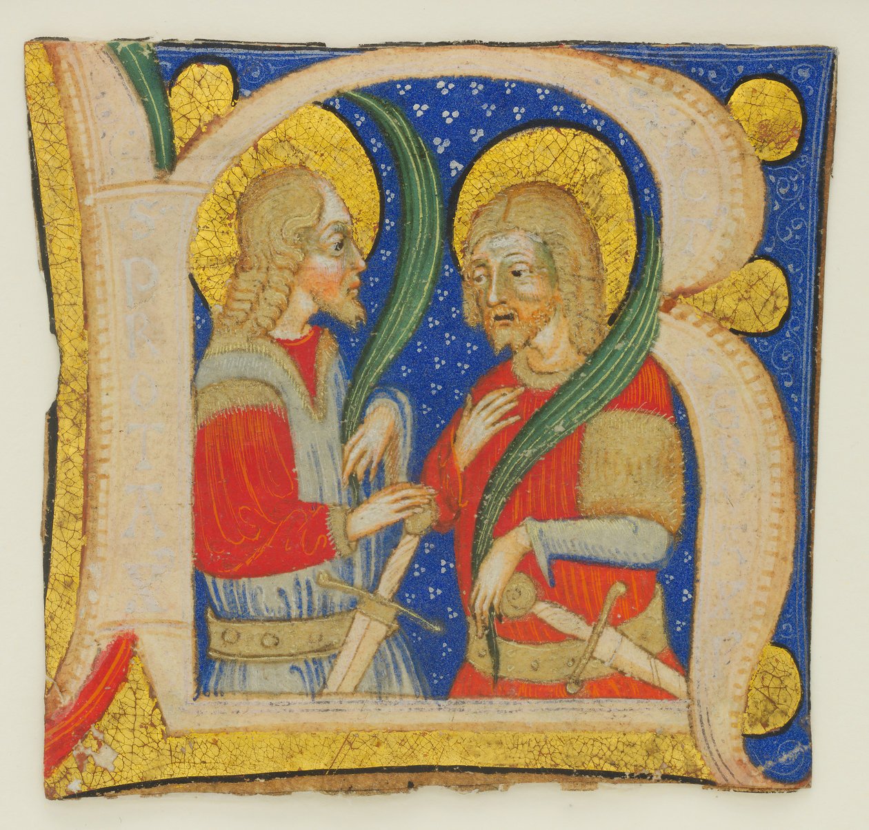 St. Protasius ile Işıklandırılmış Bir İlk R