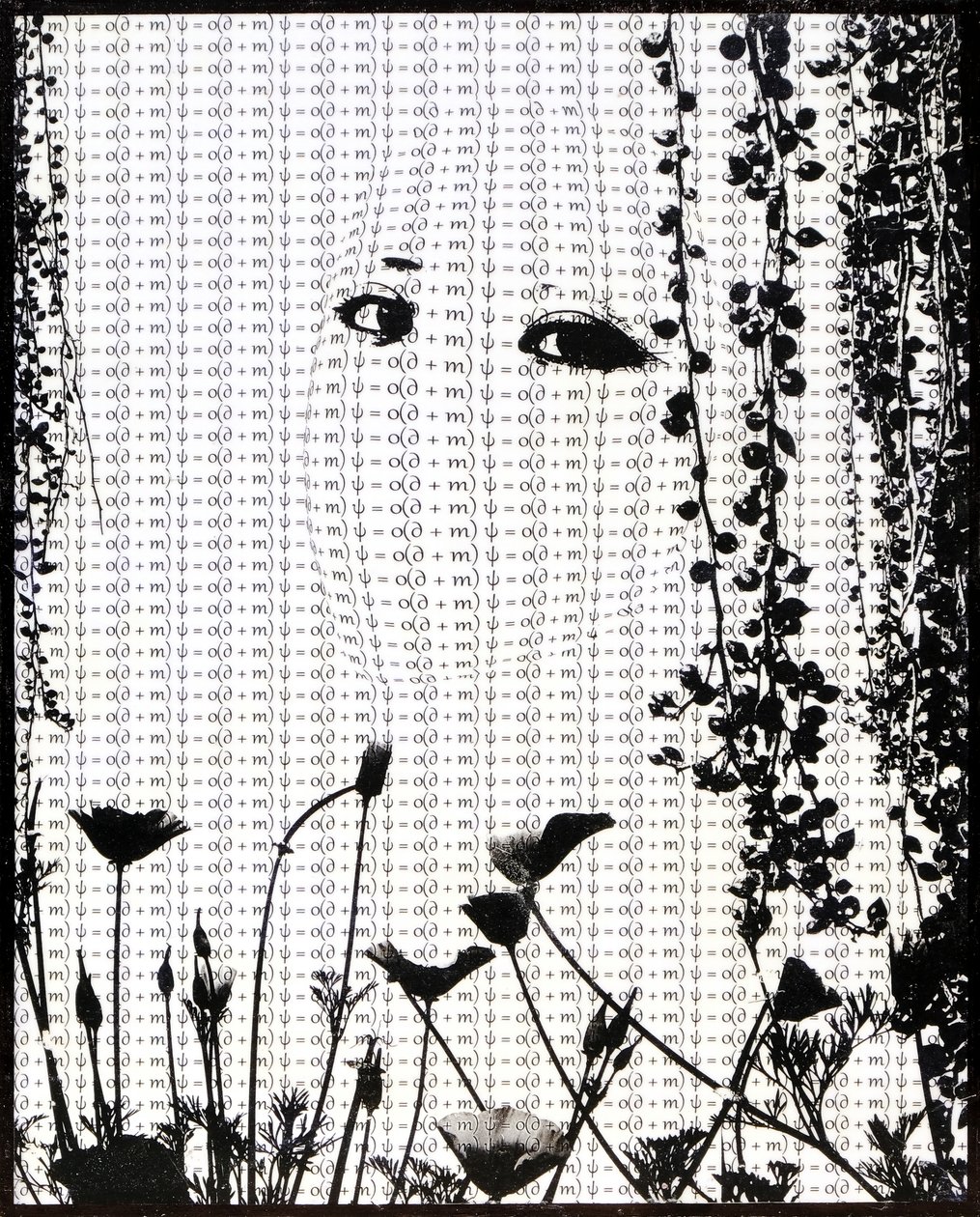 Aşk denklemi , 2018 (Ahşap üzerine balmumu ile fotoğraf transferi) by Olivia Gozzano