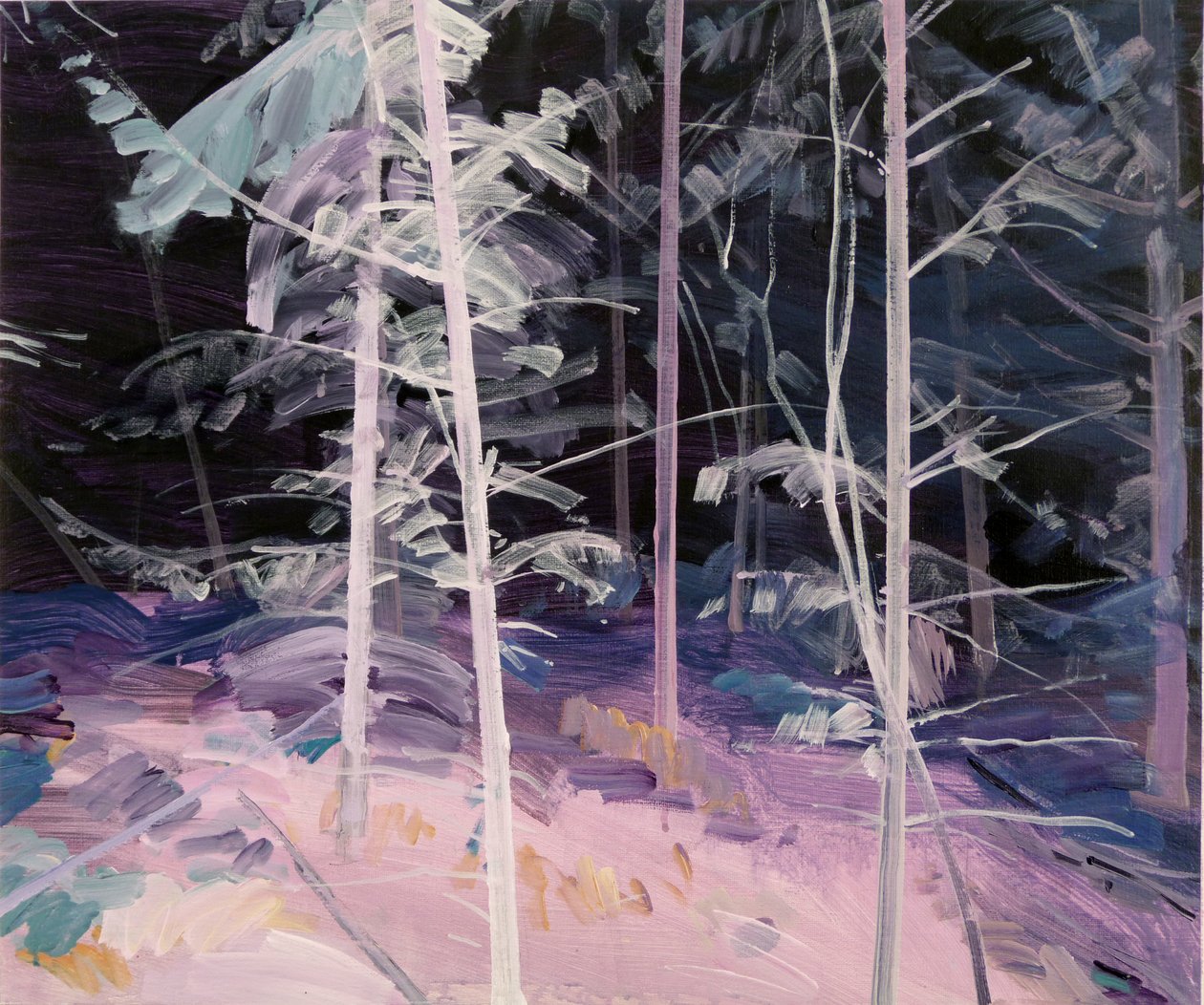 Forêt-noire 1 ,2017 (tuval üzerine akrilik) by Olivier Morel
