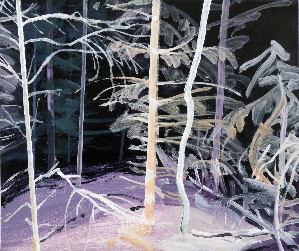 Forêt-noire 3 ,2017 (tuval üzerine akrilik) by Olivier Morel