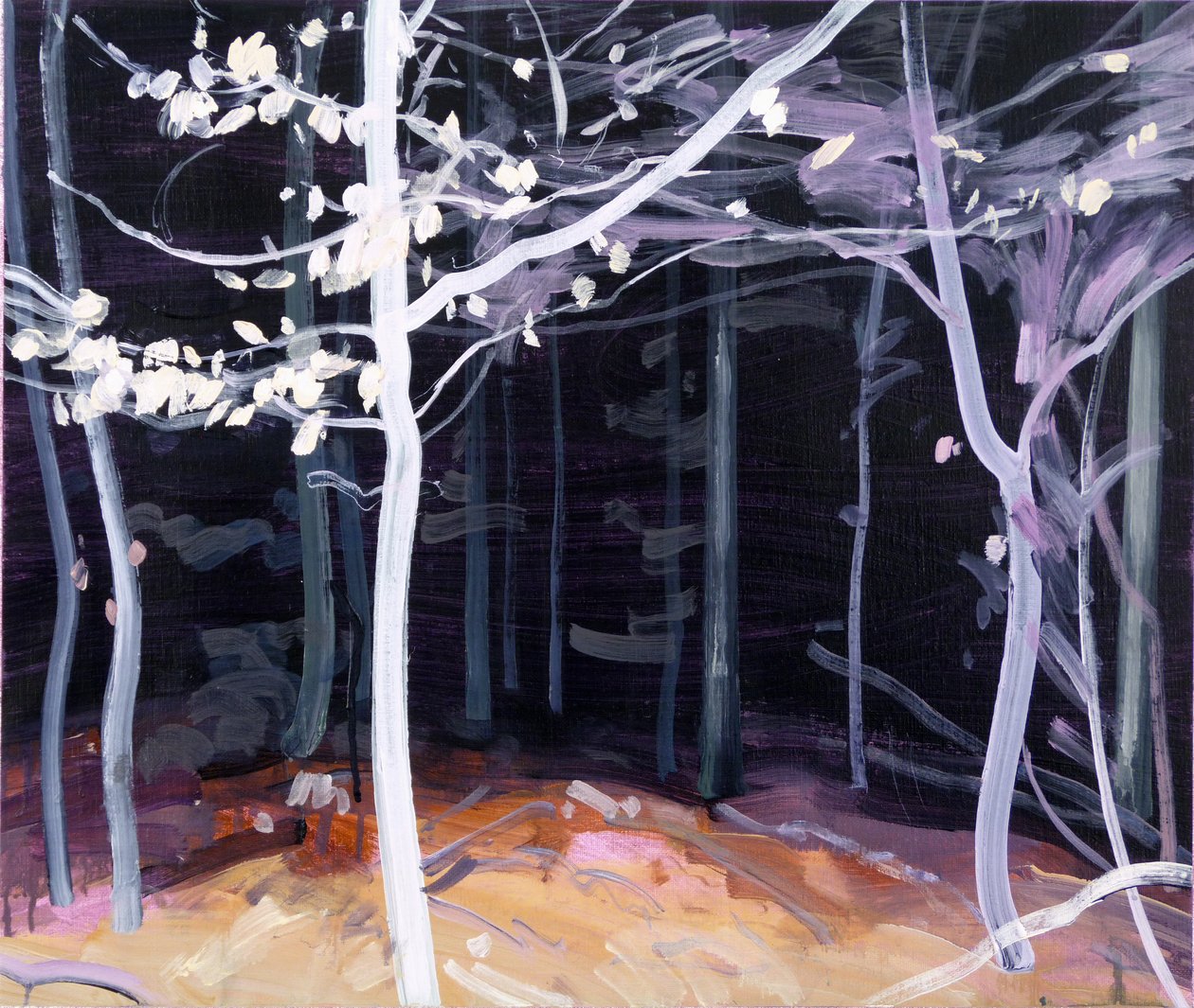 Forêt-noire 4 ,2017 (tuval üzerine akrilik) by Olivier Morel