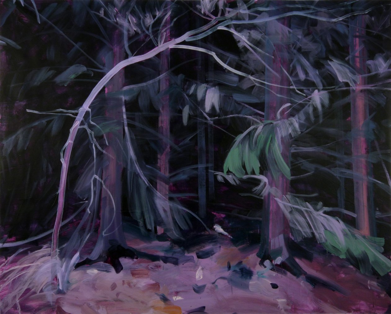 Forêt-noire 9 ,2019 (tuval üzerine akrilik) by Olivier Morel