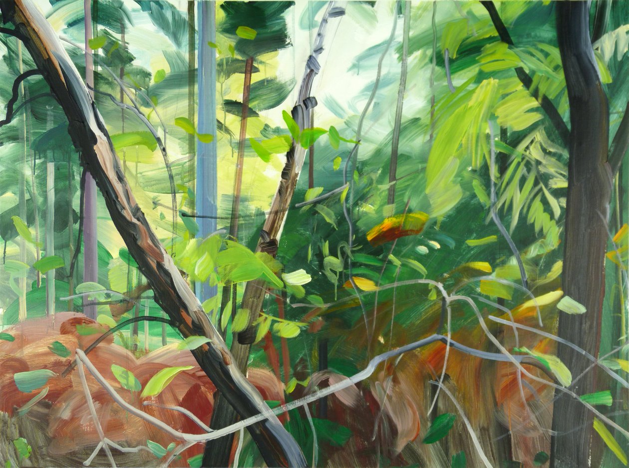 Forêt 10 ,2015 (tuval üzerine akrilik) by Olivier Morel