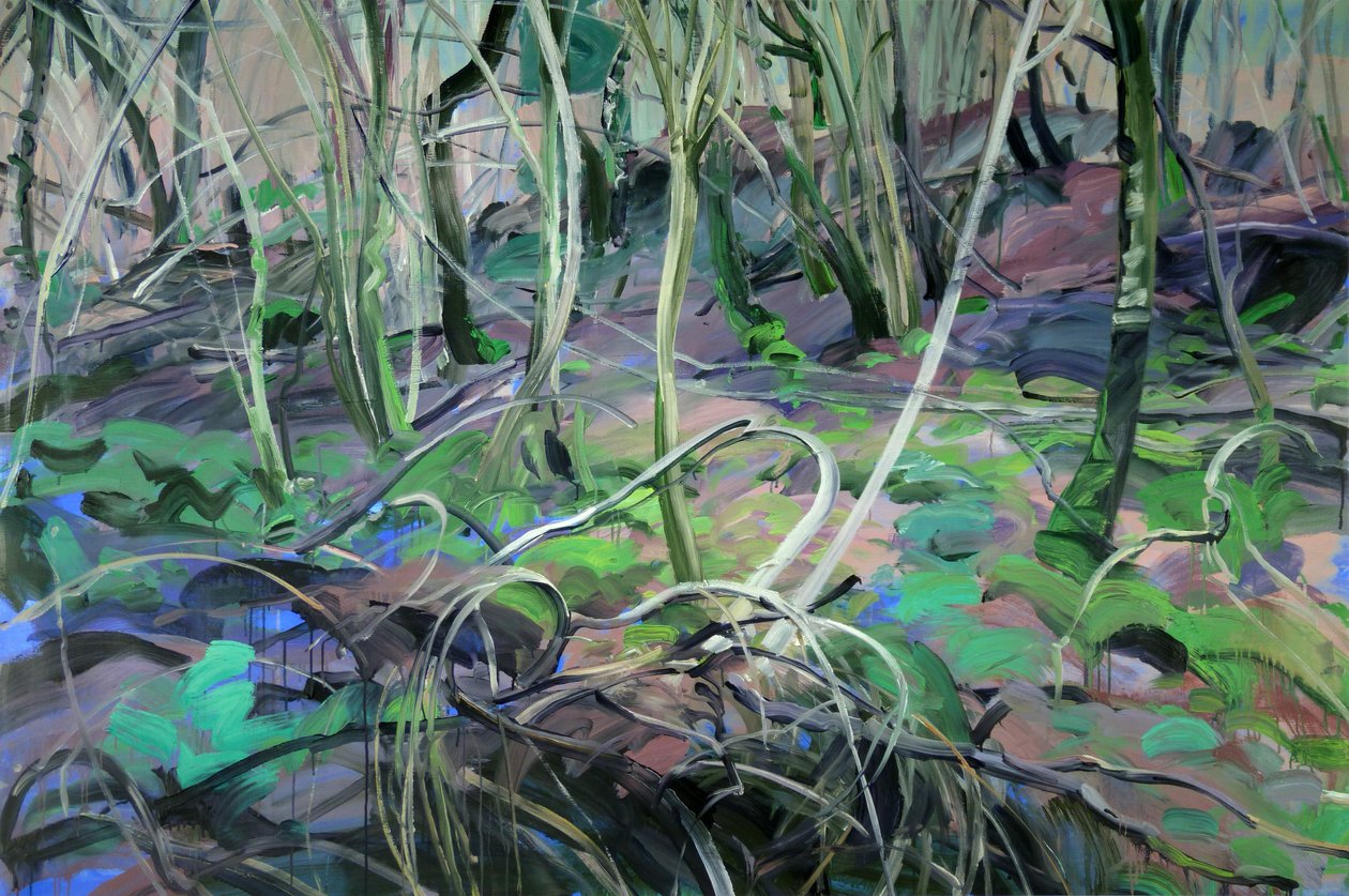Forêt 1 ,2014 (tuval üzerine akrilik) by Olivier Morel