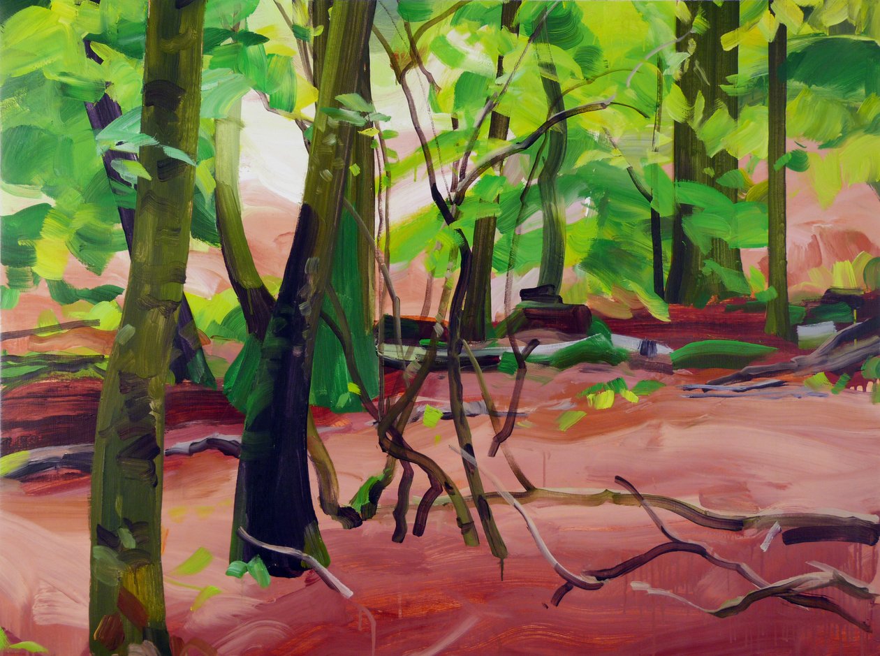 Forêt 20 ,2017 (tuval üzerine akrilik) by Olivier Morel