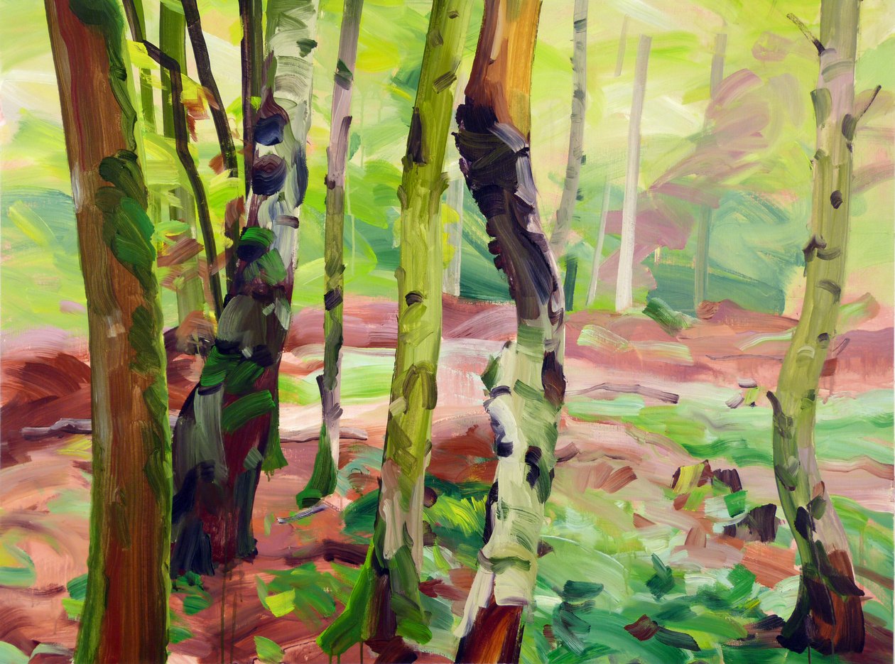 Forêt 21 ,2017 (tuval üzerine akrilik) by Olivier Morel