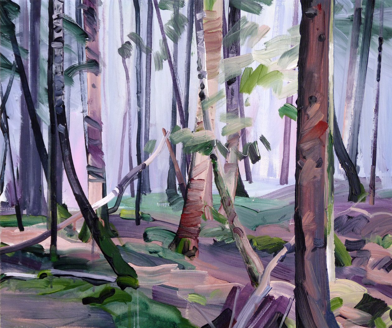Forêt 22 ,2017 (tuval üzerine akrilik) by Olivier Morel