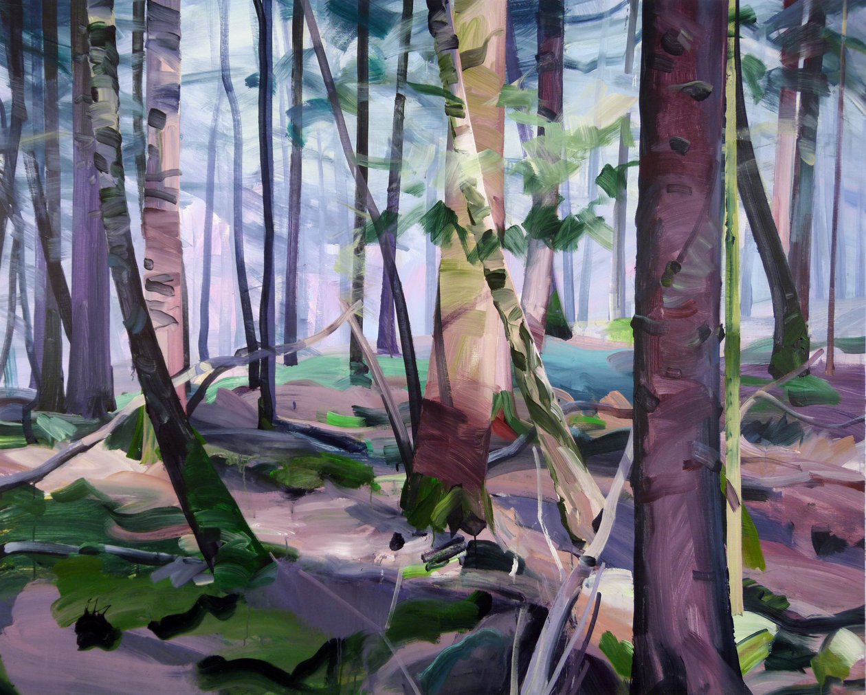 Forêt 23 ,2017 (tuval üzerine akrilik) by Olivier Morel