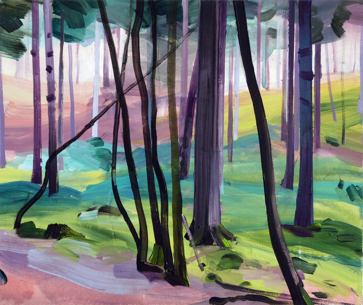 Forêt 26 ,2017 (tuval üzerine akrilik) by Olivier Morel