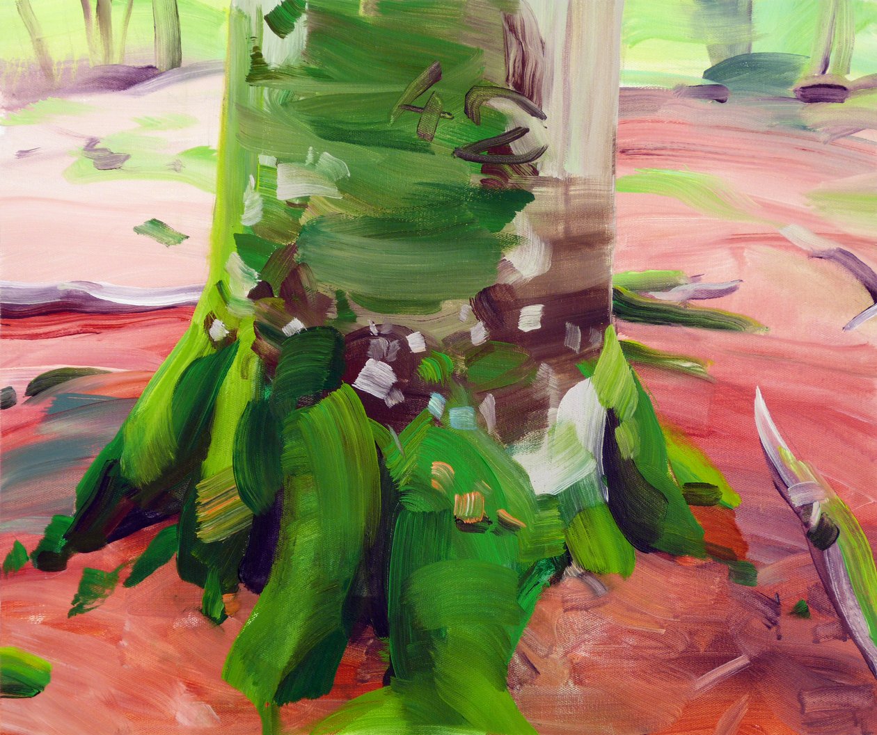Forêt 27 ,2017 (tuval üzerine akrilik) by Olivier Morel