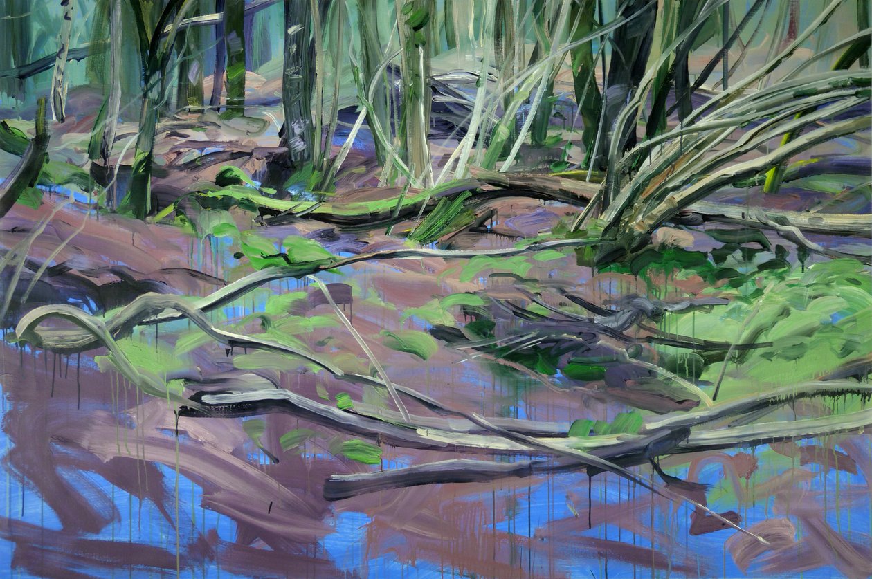 Forêt 2 ,2014 (tuval üzerine akrilik) by Olivier Morel