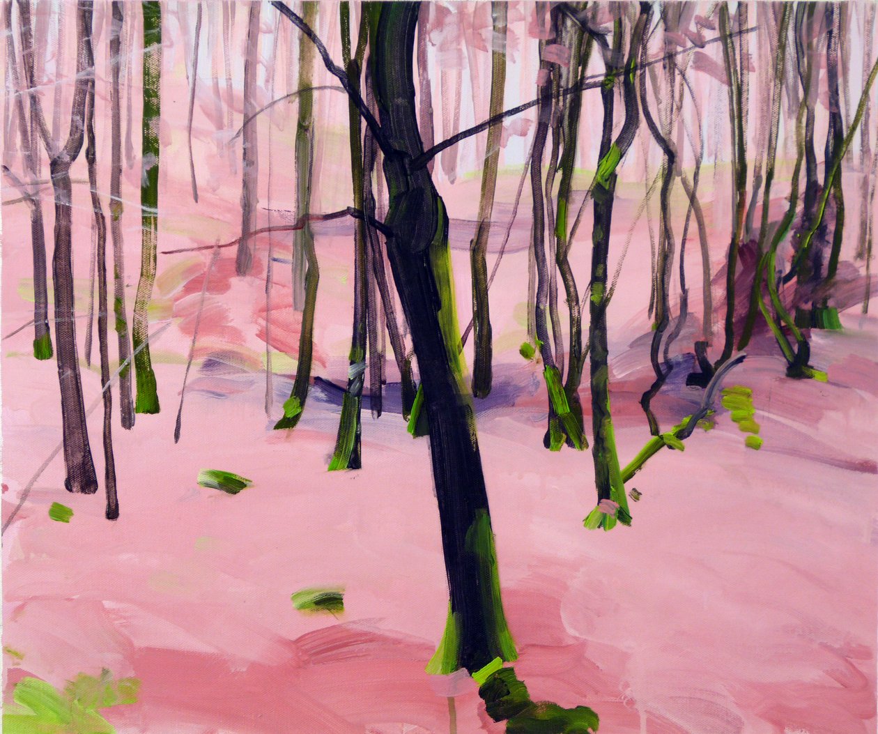 Forêt 30 ,2017 (tuval üzerine akrilik) by Olivier Morel