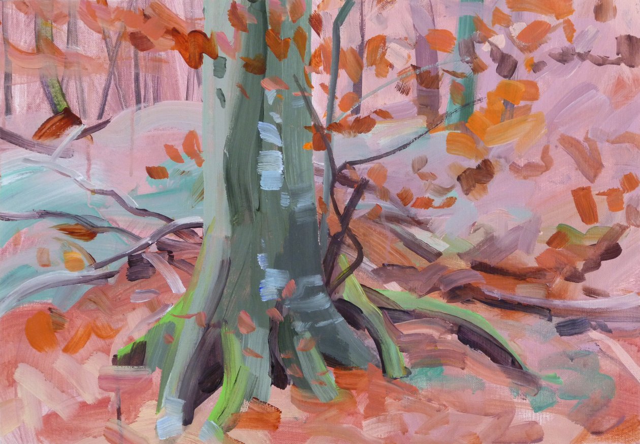 Forêt 32 ,2018 (tuval üzerine akrilik) by Olivier Morel
