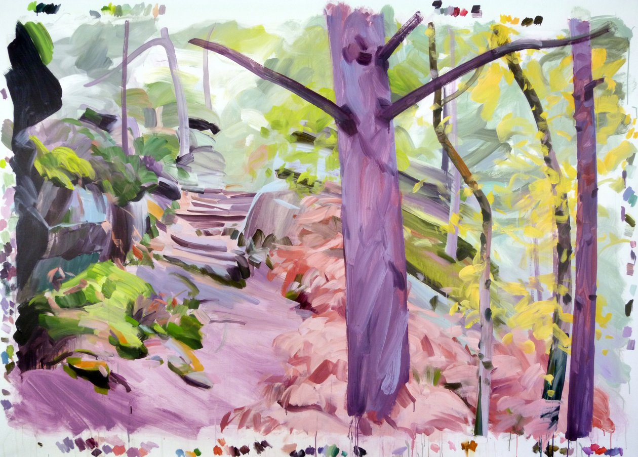 Forêt 35 ,2018 (tuval üzerine akrilik) by Olivier Morel