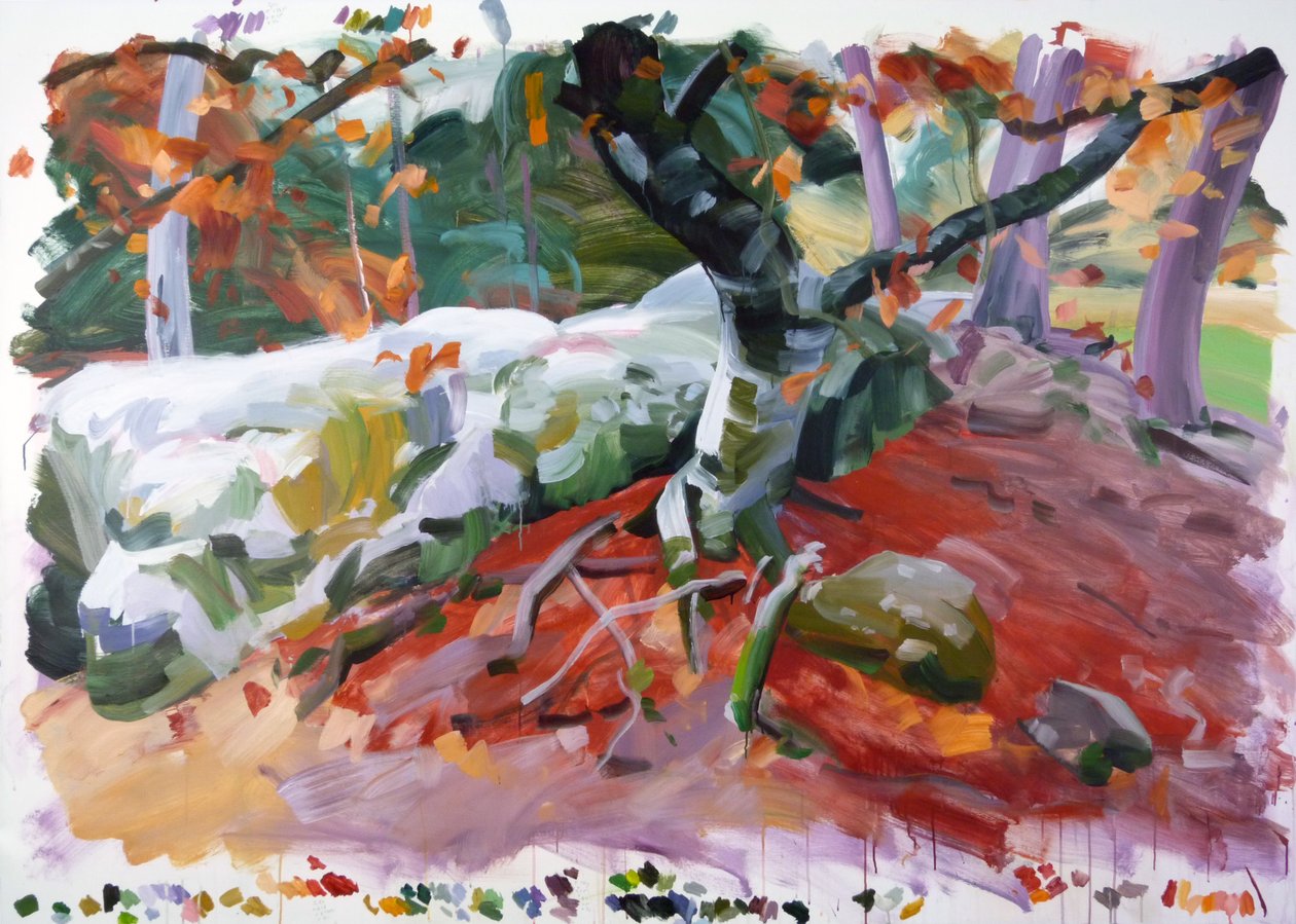 Forêt 36 ,2018 (tuval üzerine akrilik) by Olivier Morel