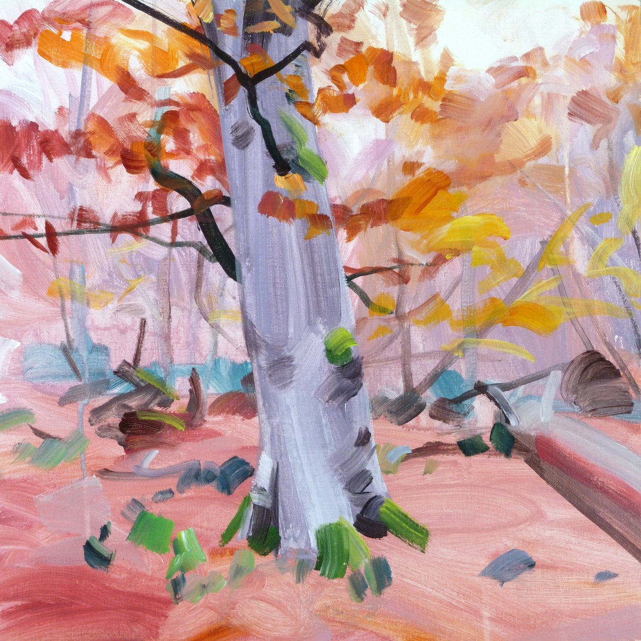 Forêt 37 ,2018 (tuval üzerine akrilik) by Olivier Morel