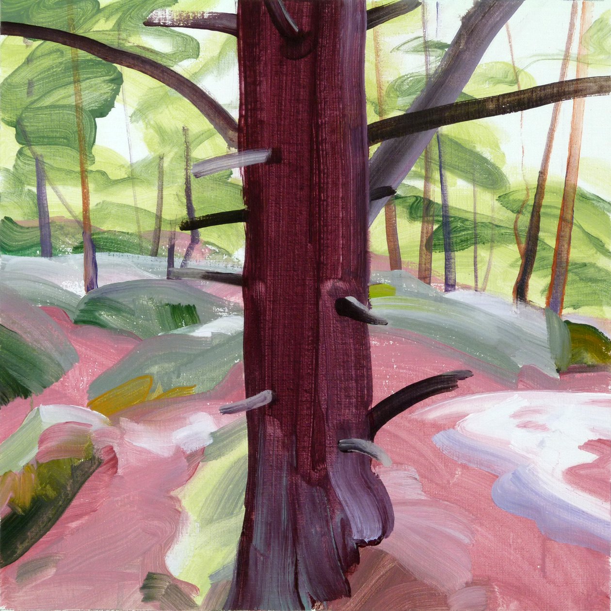 Forêt 39 ,2018 (tuval üzerine akrilik) by Olivier Morel