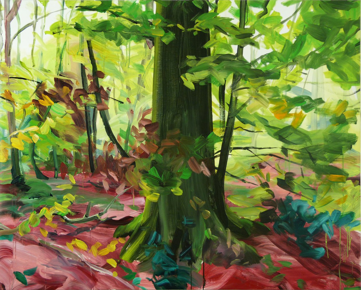 Forêt 3 ,2014 (tuval üzerine akrilik) by Olivier Morel