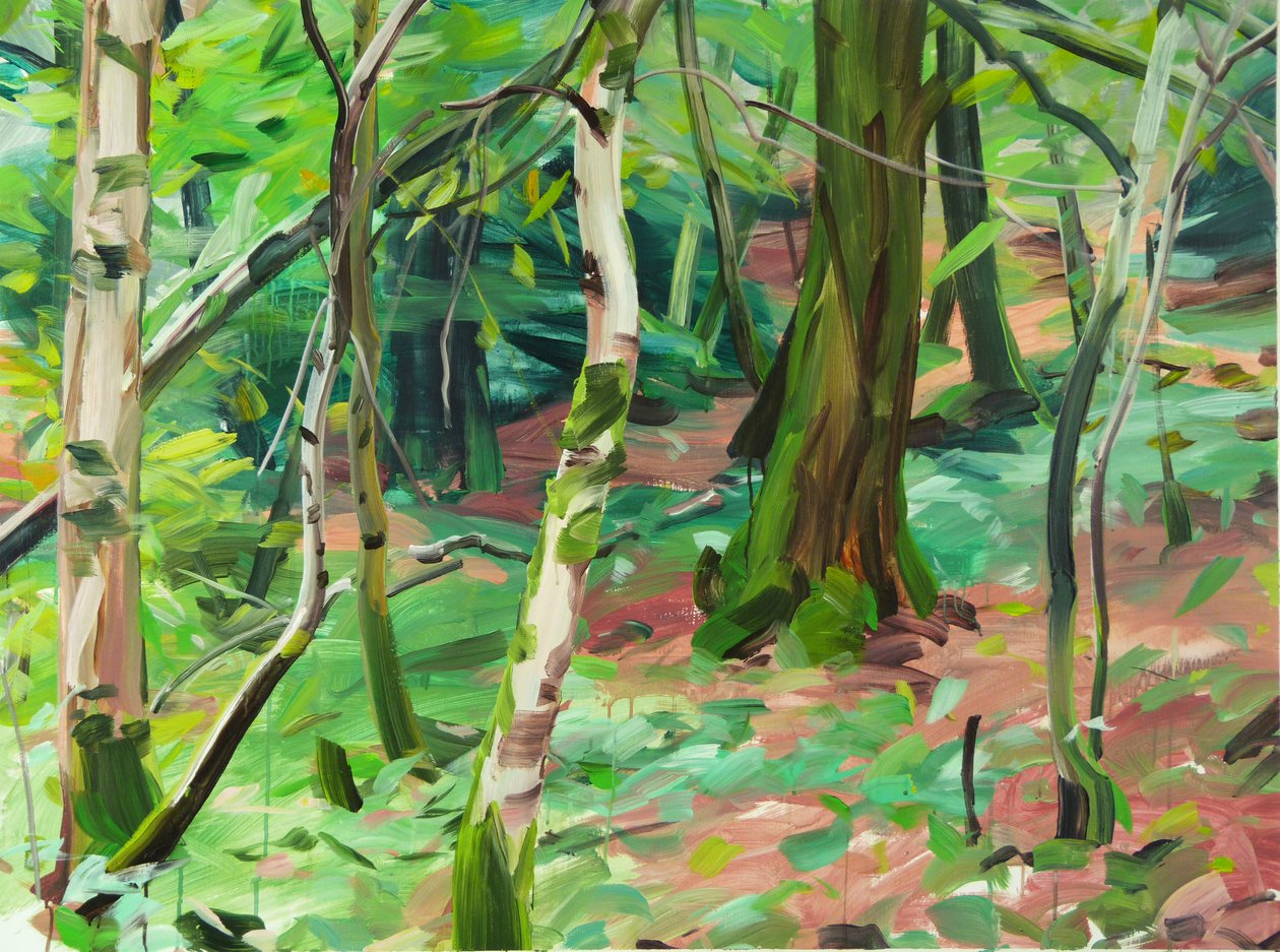 Forêt 6 ,2015 (tuval üzerine akrilik) by Olivier Morel