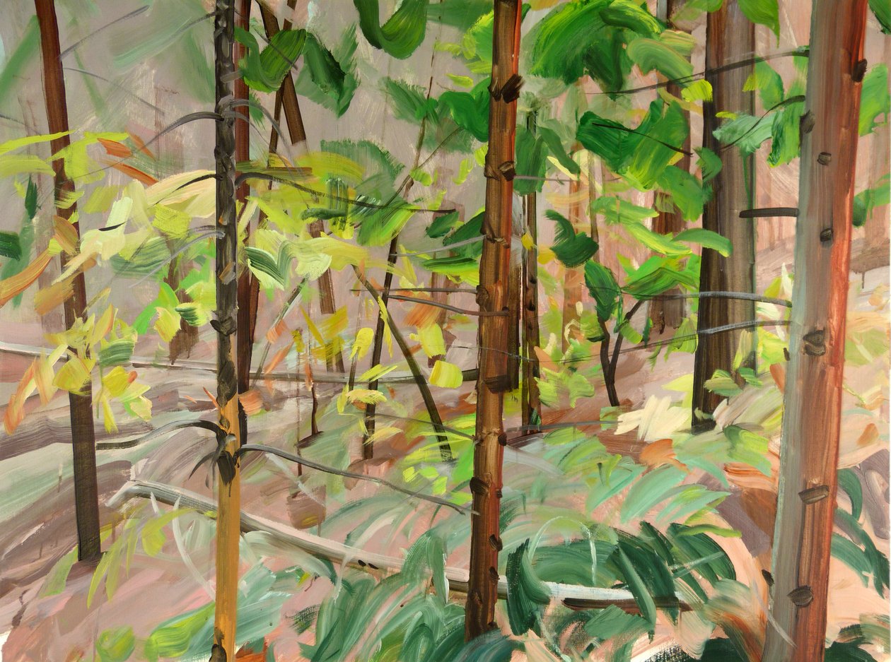 Forêt 9 ,2015 (tuval üzerine akrilik) by Olivier Morel