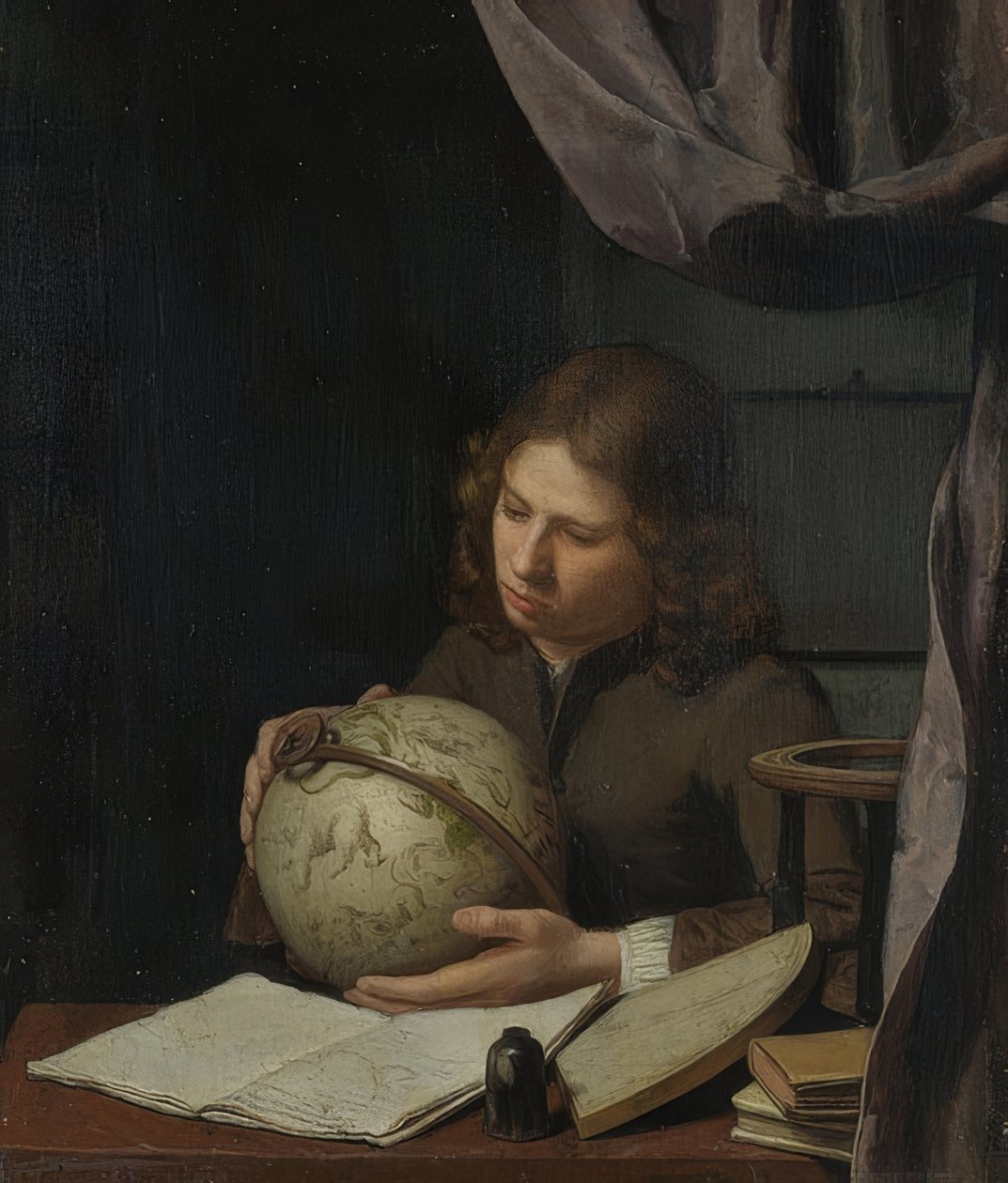 Genç bir astronom. 1685 civarında by Olivier van Deuren