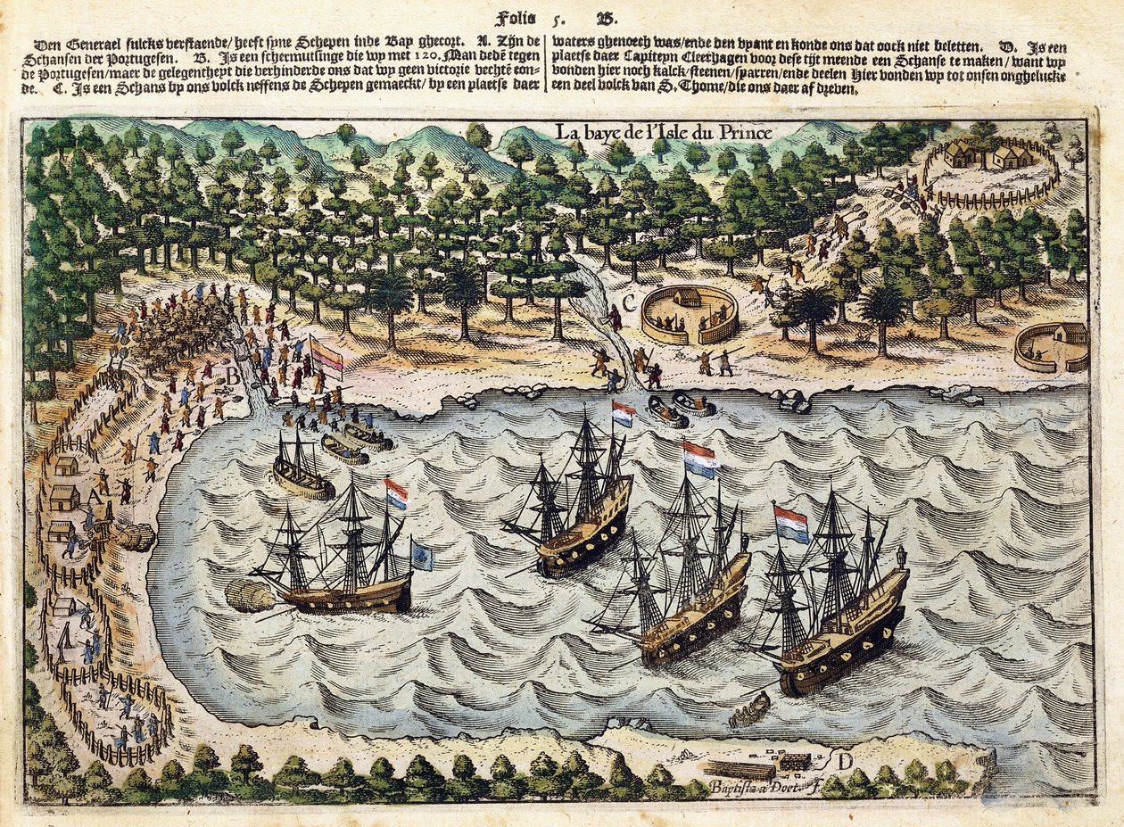 Limandaki Hollanda Gemisinin Görünümü, c.1598-1602 by Olivier van Noort