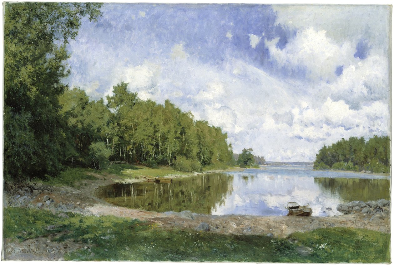 Engelsberg'de göl manzarası, Vastmanland, 1893 by Olof Per Ulrik Arborelius