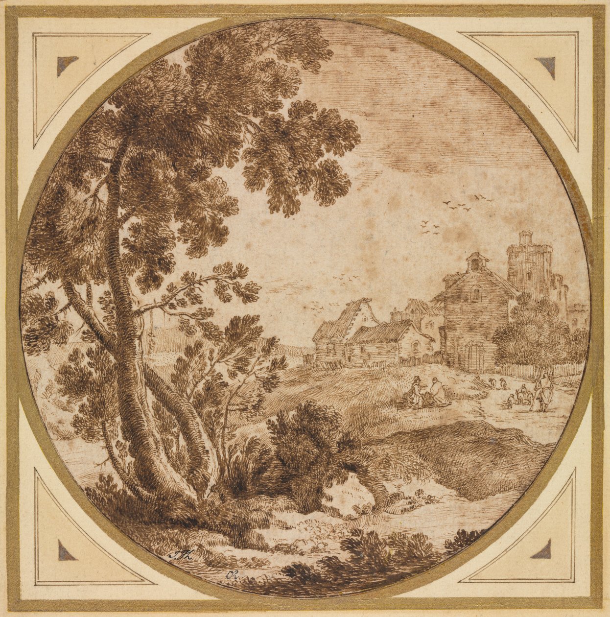 Binalar ve Figürlerle Peyzaj, 1600