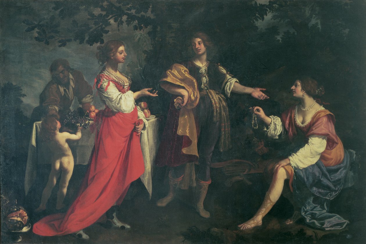 Angelica ve Moor, Medoro, 1634 by Orazio Fidani